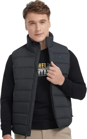 CAMEL CROWN Puffer Vest Men Quilted Winter Padded Sleeveless Jackets Gilet for Casual Work Travel Outdoor