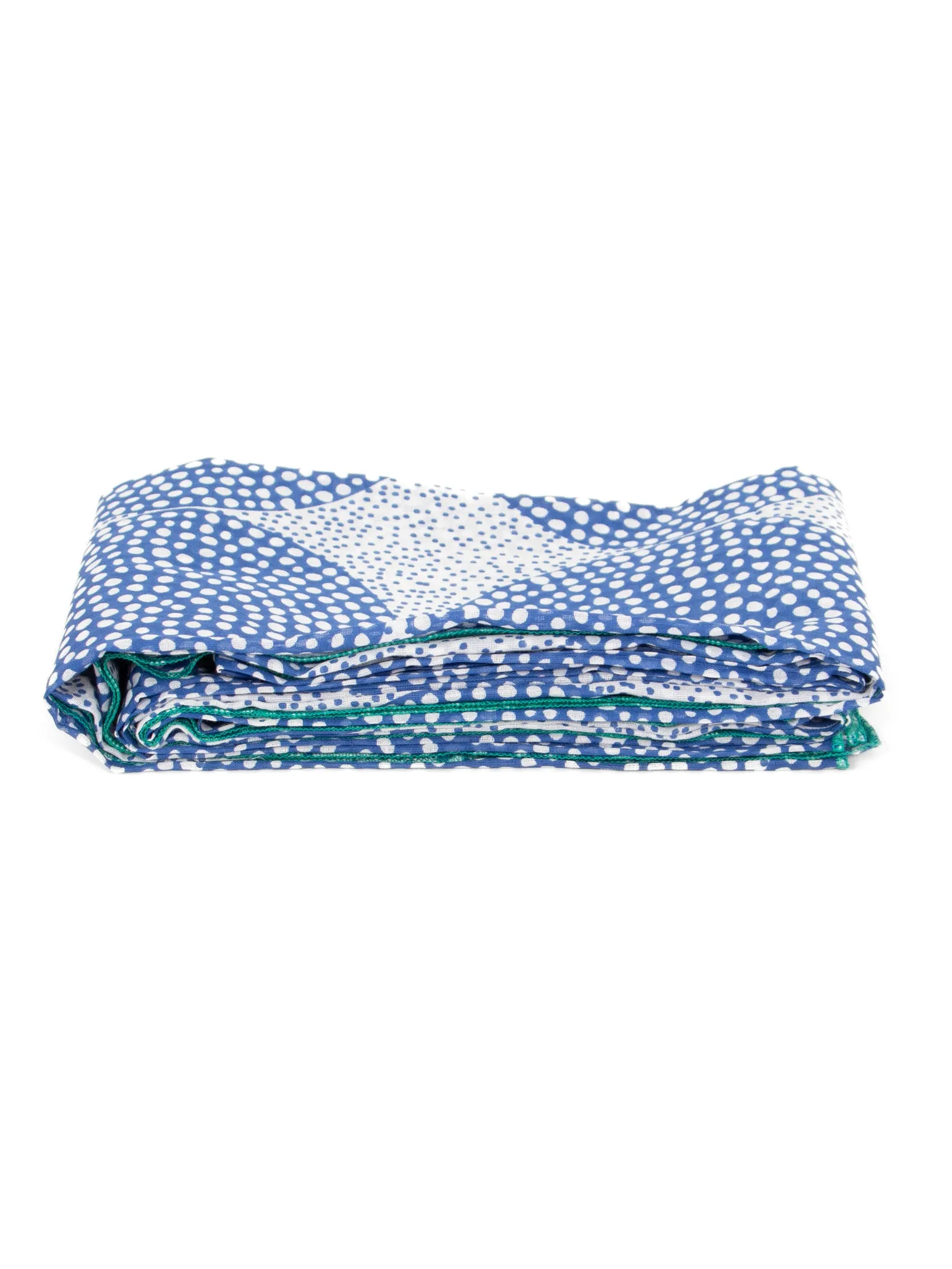 Camille Lightweight Cotton Scarf - Blue, Polka Dot Circles