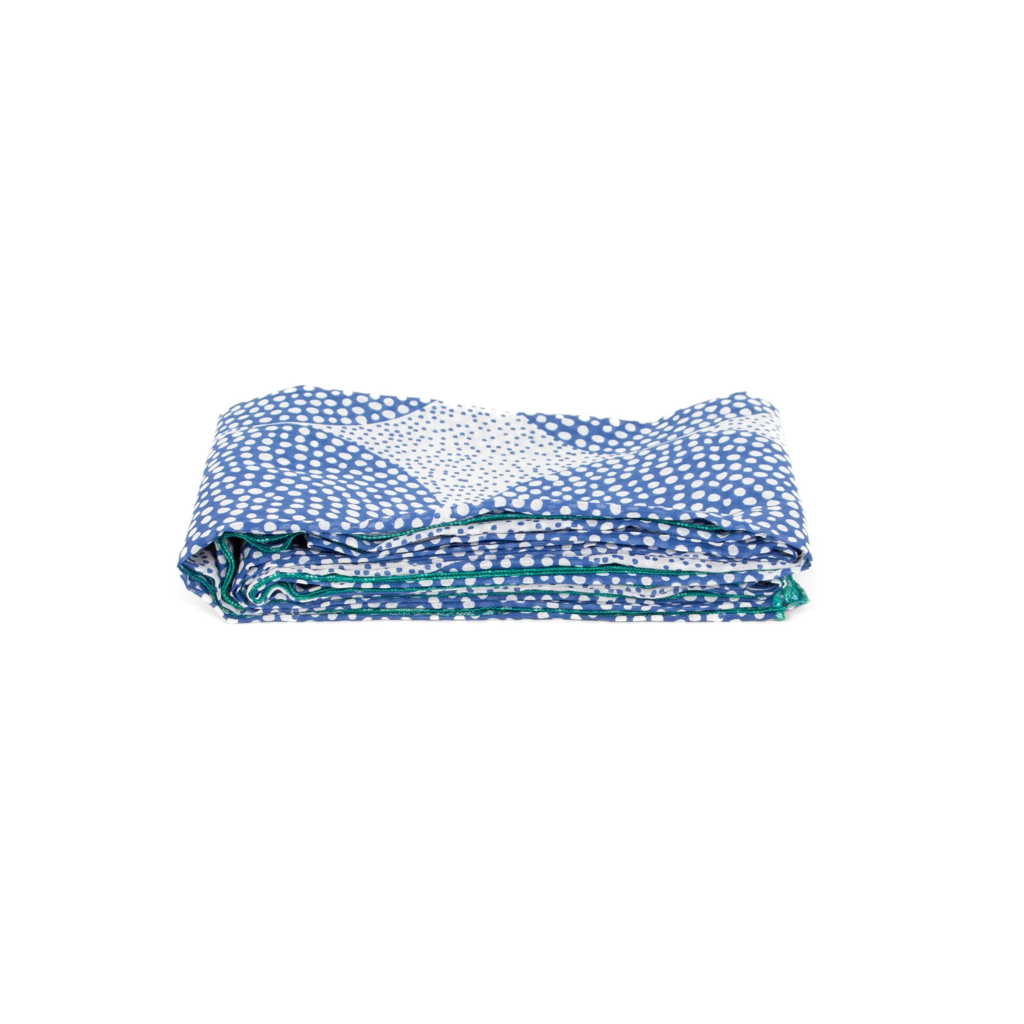 Camille Lightweight Cotton Scarf - Blue, Polka Dot Circles