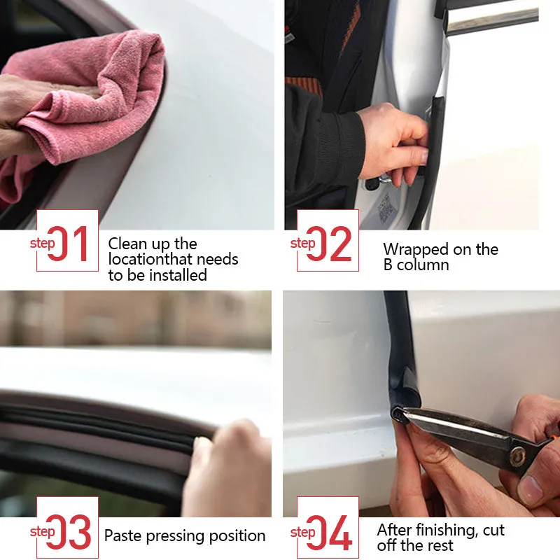 Car Door Rubber Seal Strip Automotive Weather Stripping Soundproofing
