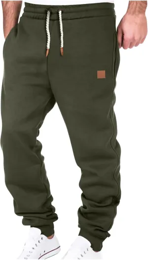 Cargo Pants for Men Baggy Fleece Sweatpants Big and Tall Joggers Drawstring Athletic Pants Casual Workout Pants