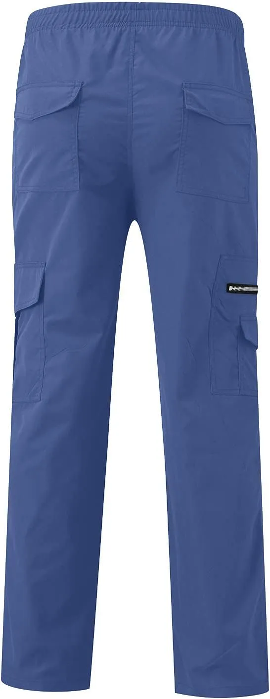 Cargo Pants for Men BaggyCargo Pants Baggy Pants Stretch Elastic Waist Fashion Trousers with Pockets