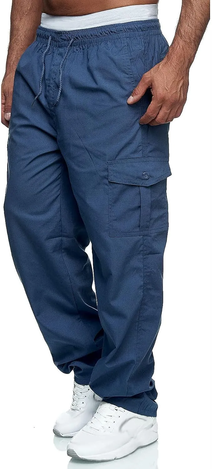 Cargo Pants for Men BaggyCargo Pants Baggy Pants Stretch Elastic Waist Fashion Trousers with Pockets
