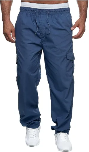 Cargo Pants for Men BaggyCargo Pants Baggy Pants Stretch Elastic Waist Fashion Trousers with Pockets