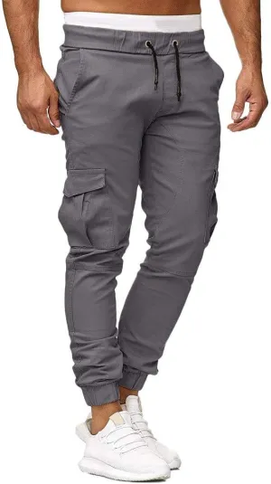 Cargo Pants for Men Big and Tall Pants Elastic Waist Trousers Mens Business Casual Pants Work Sports Cargo Pants Thin