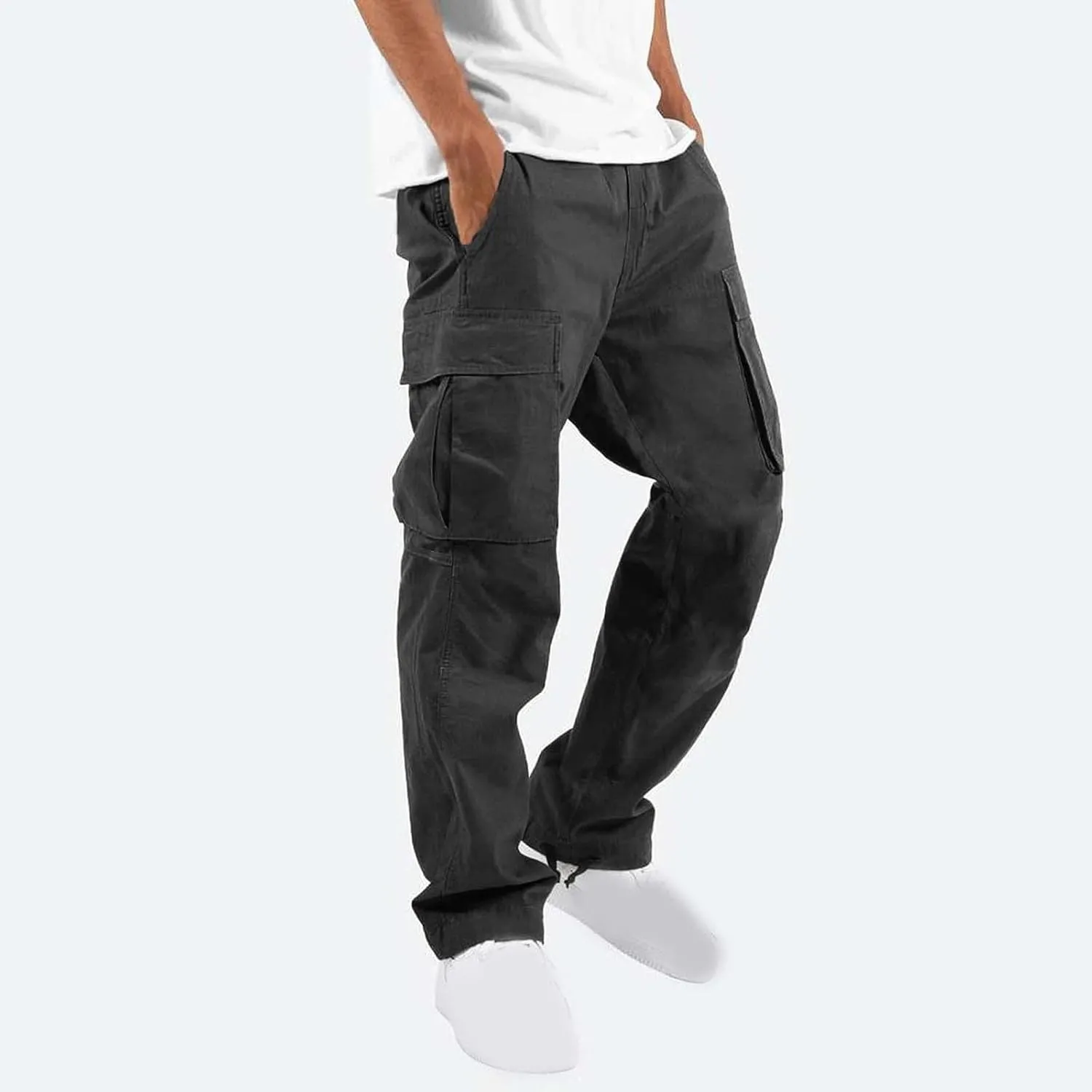 Cargo Pants for Men Casual Straight Leg Pants with Pockets Hiking Joggers Sweatpants Athletic Stretch Tactical Pants