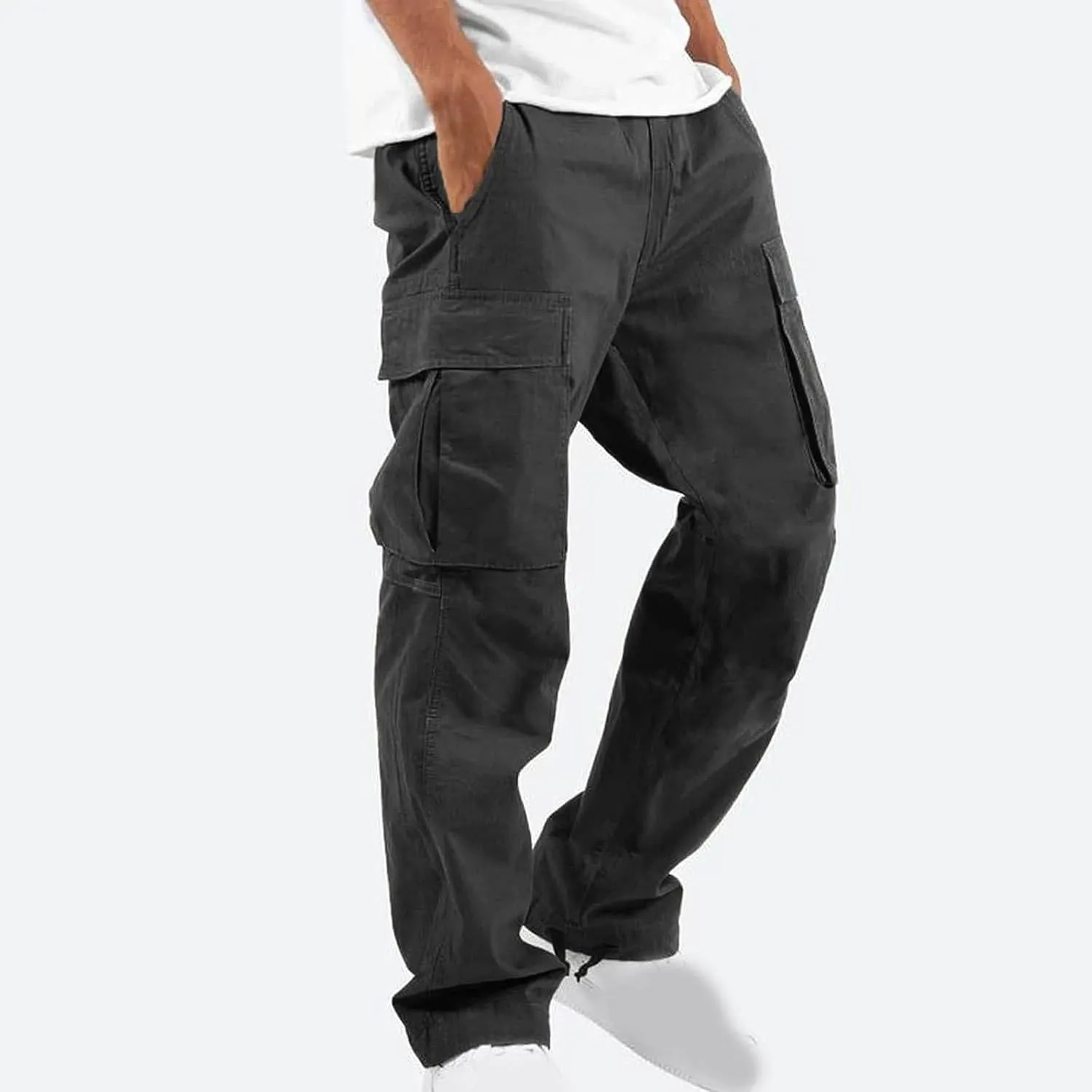 Cargo Pants for Men Casual Straight Leg Pants with Pockets Hiking Joggers Sweatpants Athletic Stretch Tactical Pants