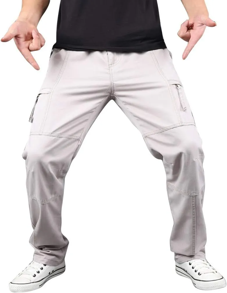 Cargo Work Pants for Men Men Cargo Work Pants Insulated Work Pants for Men Mens Wild Cargo Pants Mens Stretch Dress Pants Cargo Straight Leg Jeans Multi-Pocket Trousers