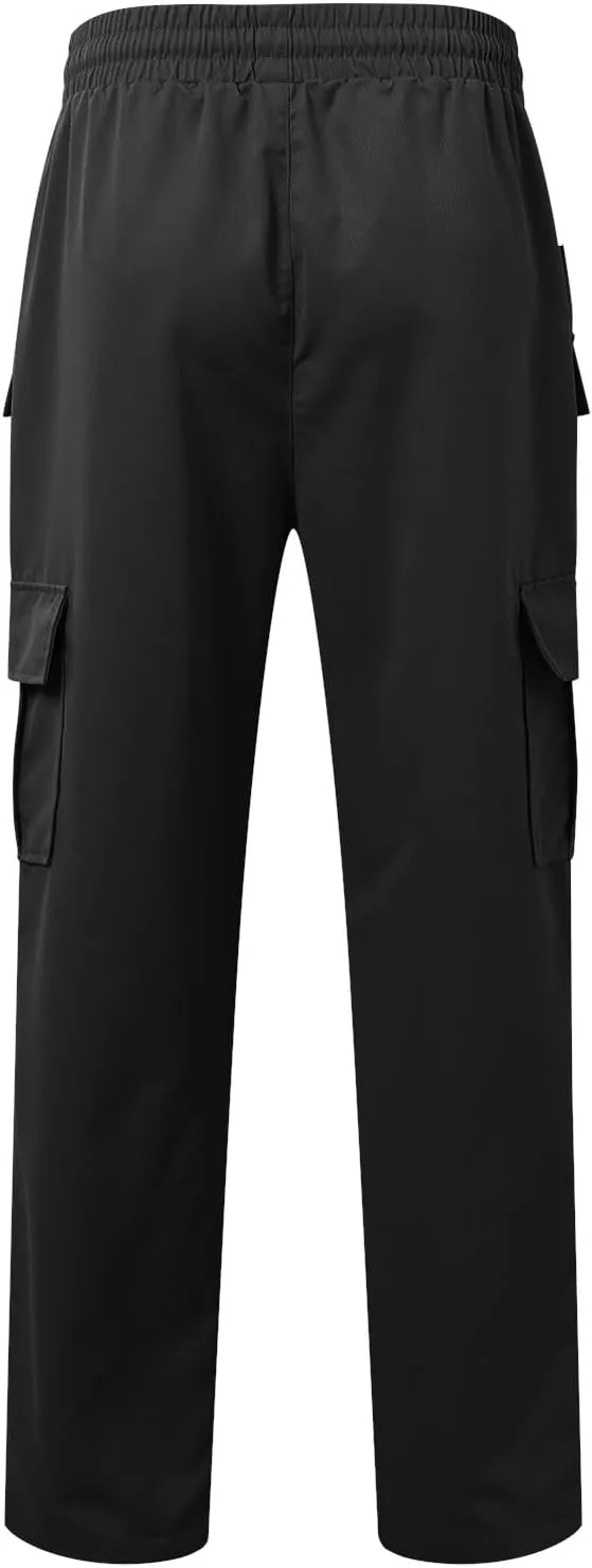 Cargo Work Pants for Men Slim Fit Multi Pockets Trendy Casual Trousers Lightweight Streetwear Outdoor Hiking Pants
