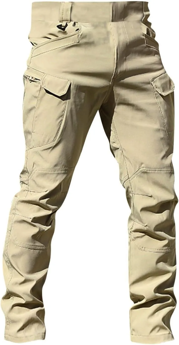 Cargo Work Pants for Men Stretch Flex Camo Tactical Pants Military Waterproof Lightweight Hiking Pants with Pockets