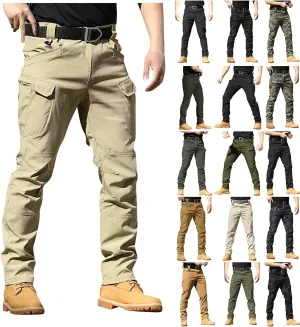 Cargo Work Pants for Men Stretch Flex Camo Tactical Pants Military Waterproof Lightweight Hiking Pants with Pockets