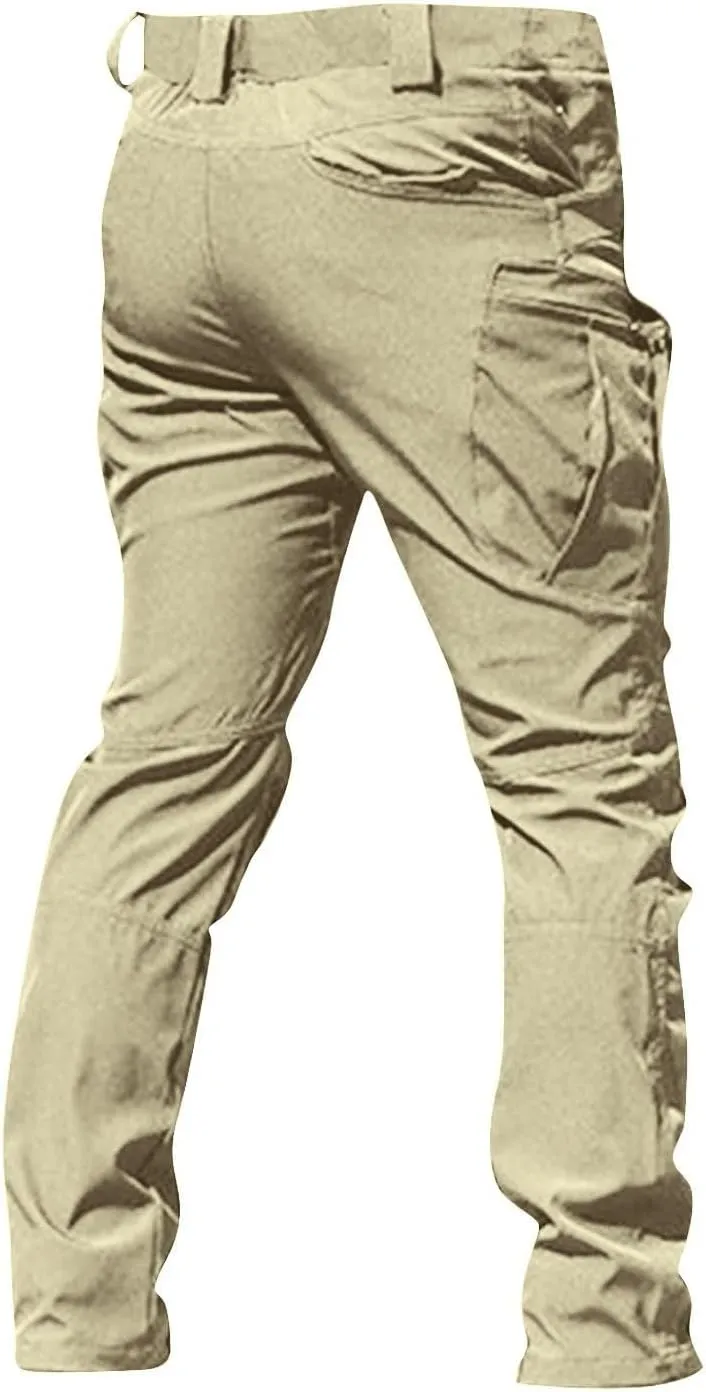 Cargo Work Pants for Men Stretch Flex Camo Tactical Pants Military Waterproof Lightweight Hiking Pants with Pockets