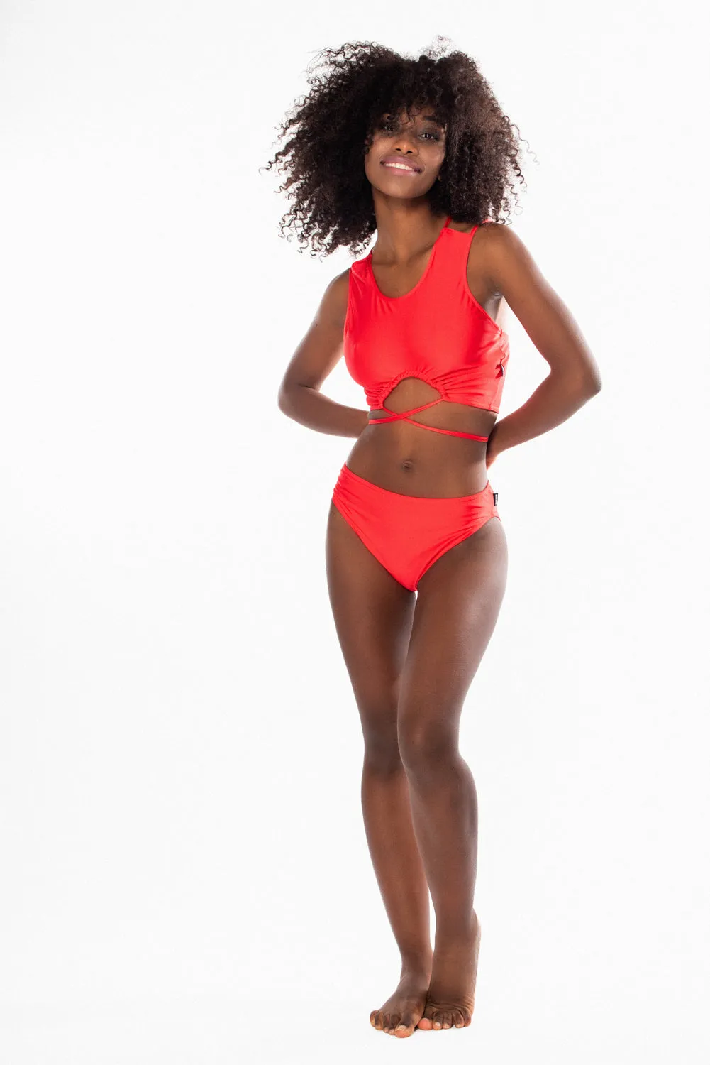 Caris red pole top
