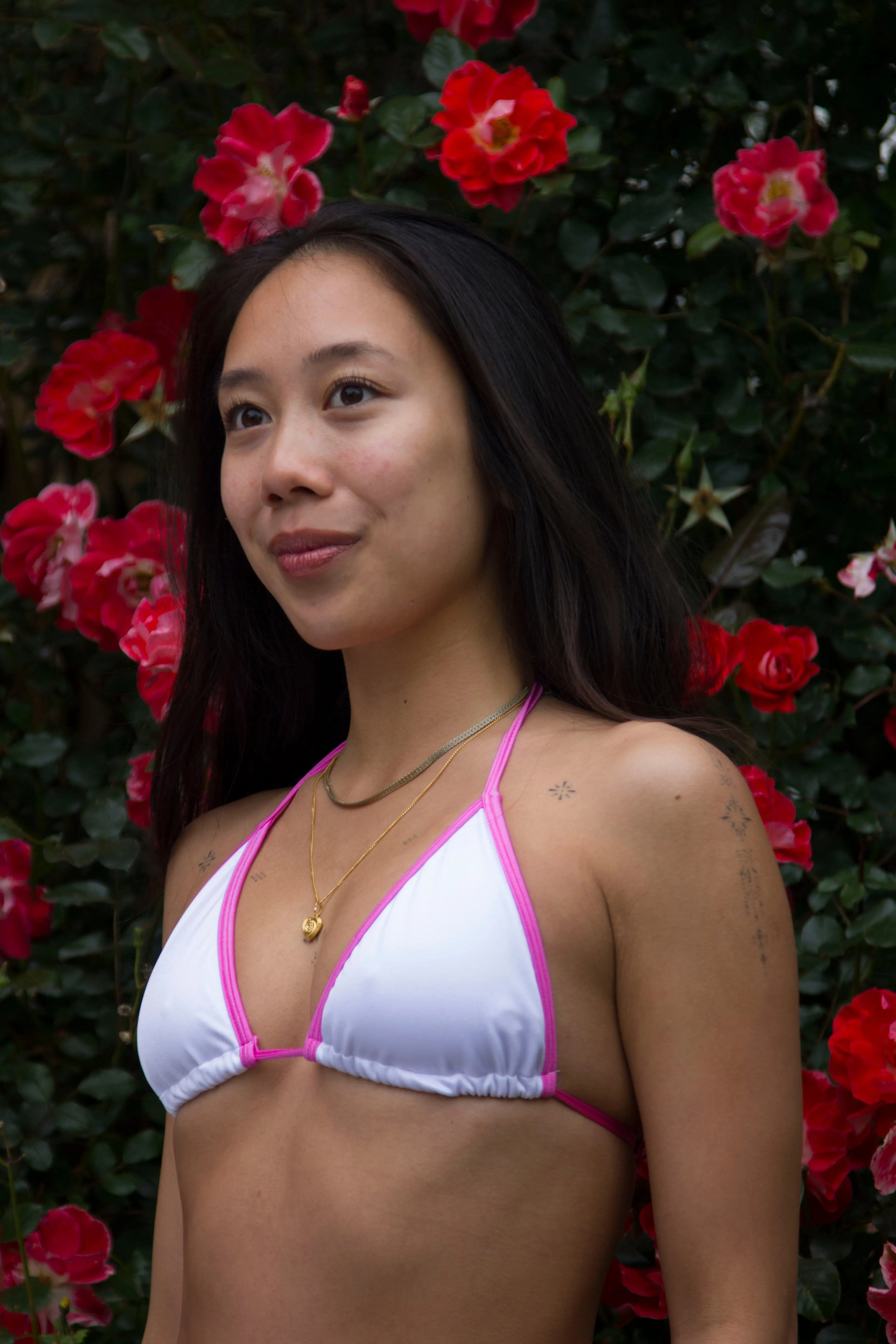 CLEO BIKINI TOP - BARBIE AND WHITE