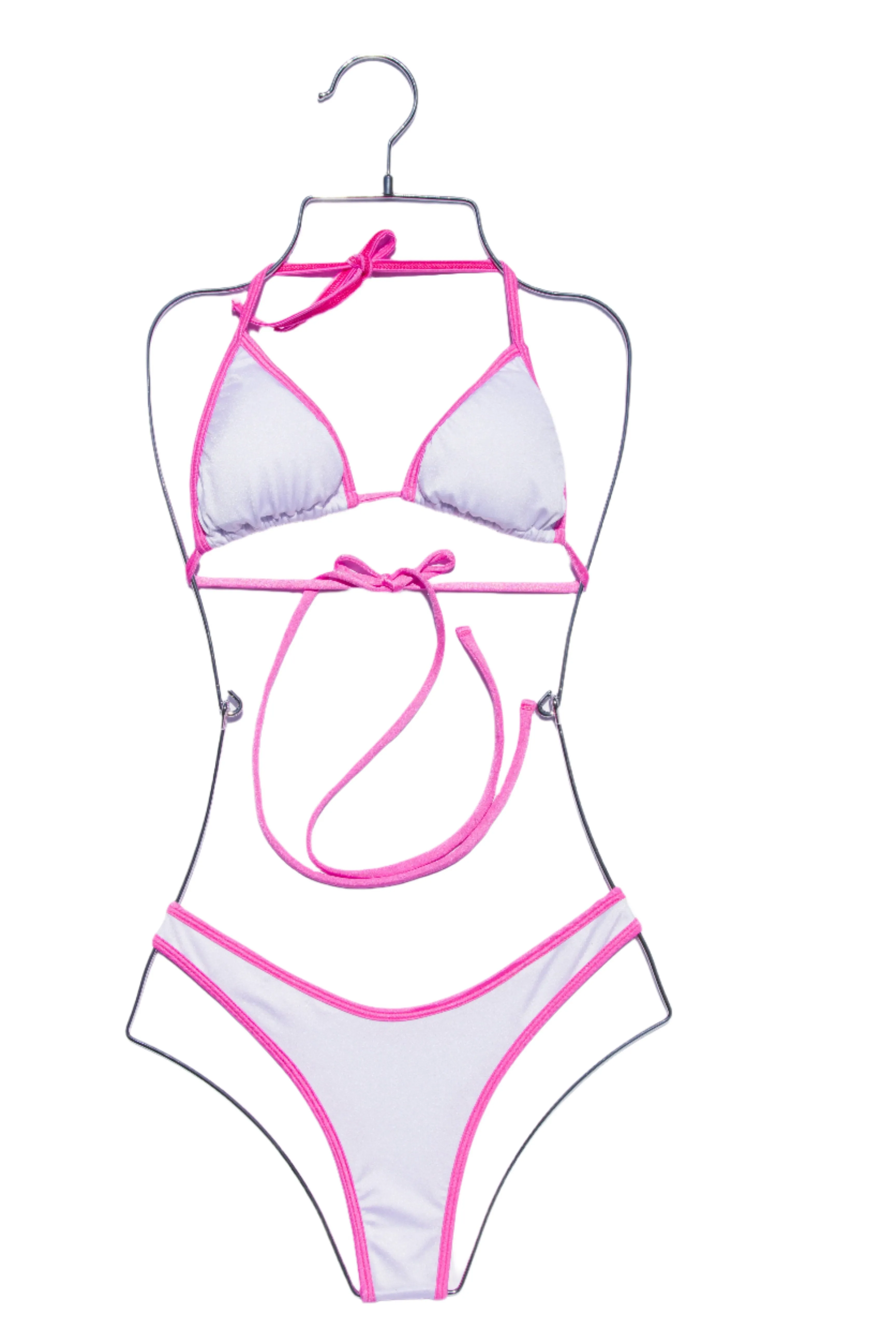 CLEO BIKINI TOP - BARBIE AND WHITE
