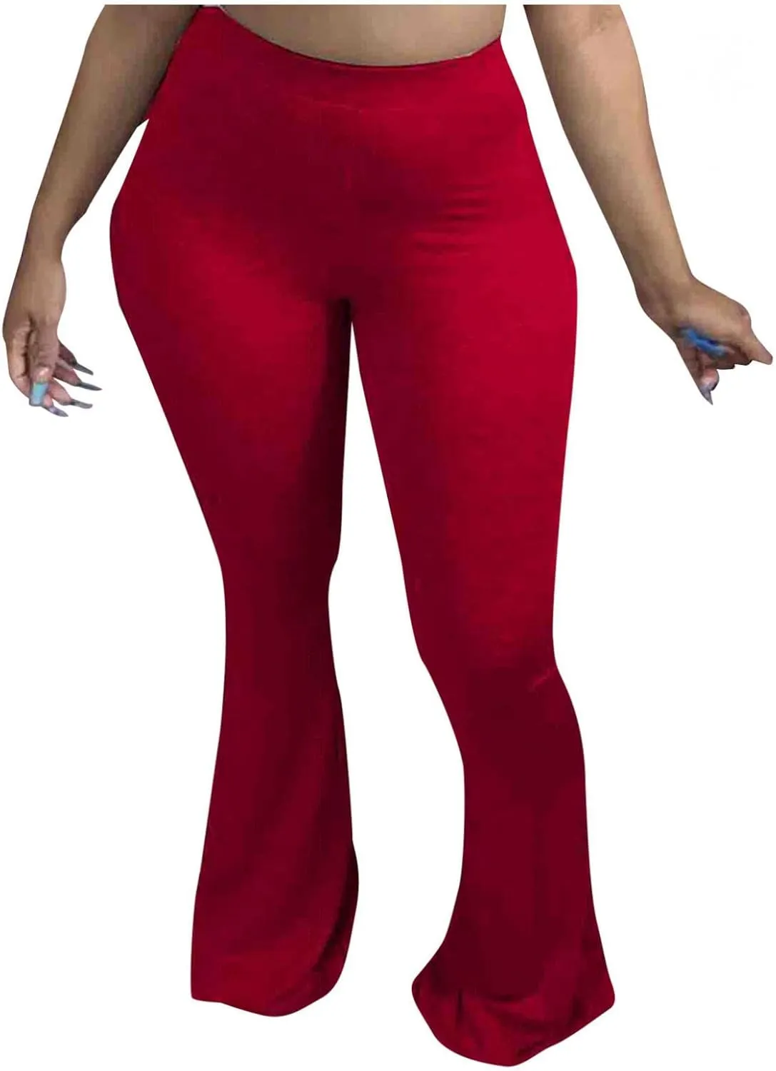 Comfy Bootcut Yoga Pants High Waist Tummy Control Wide Leg Long Palazzo Bell Bottom Flare Pants Trousers Plus Size