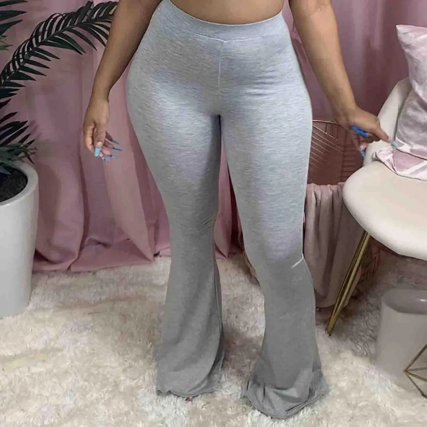 Comfy Bootcut Yoga Pants High Waist Tummy Control Wide Leg Long Palazzo Bell Bottom Flare Pants Trousers Plus Size