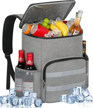 Cooler Backpack Soft Insulated Leak Proof 30/40/50/54 Cans Insulated Backpack Cooler Portable Picnic Camping Beach Hiking BBQ Lunch Backpack for Men and Women