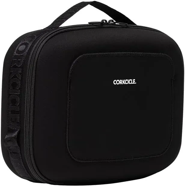 Corkcicle Lunchpod Insulated Lunch Bag, Black Neoprene, 11 x 8.75 x 4  Crush-Proof Lunch Box Holds 16 oz Food Container  Cooler Bag Has Handle for Easy Carrying, Exterior & Interior Pocket