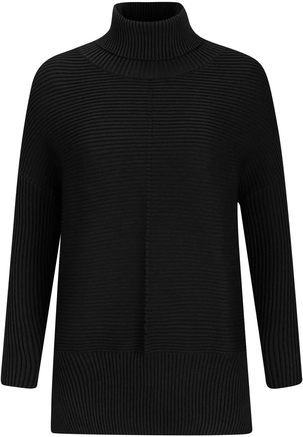 COTECRAM Women's Turtleneck Oversized Sweaters 2024 Fall Batwing Long Sleeve Spilt Hem Tunic Pullover Sweater Baggy Knit Tops