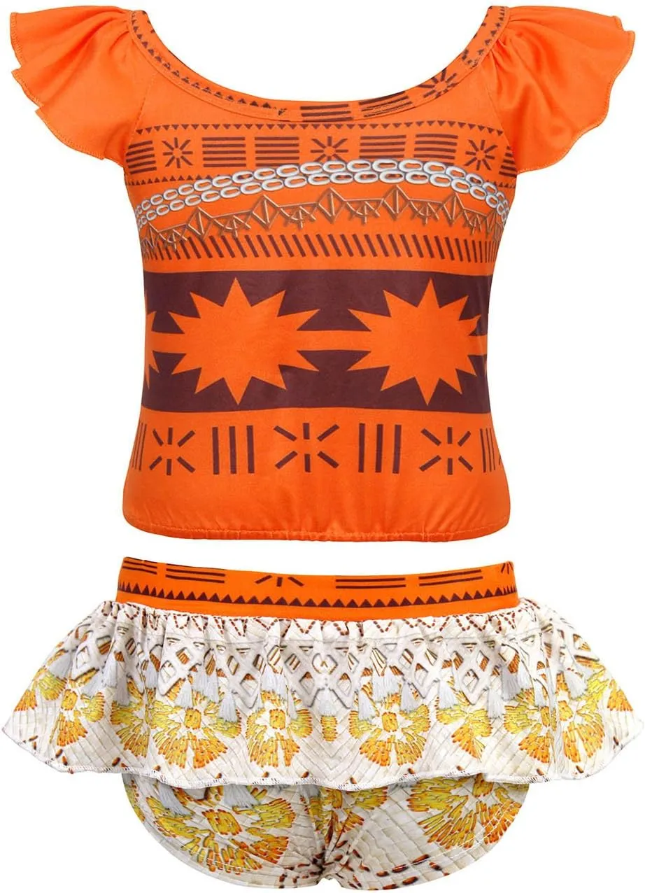 COTRIO Bathing Suit Girls Swimsuits Two-Pieces Bikini Swimming Suit Tankini Swimwear for Birthday Party