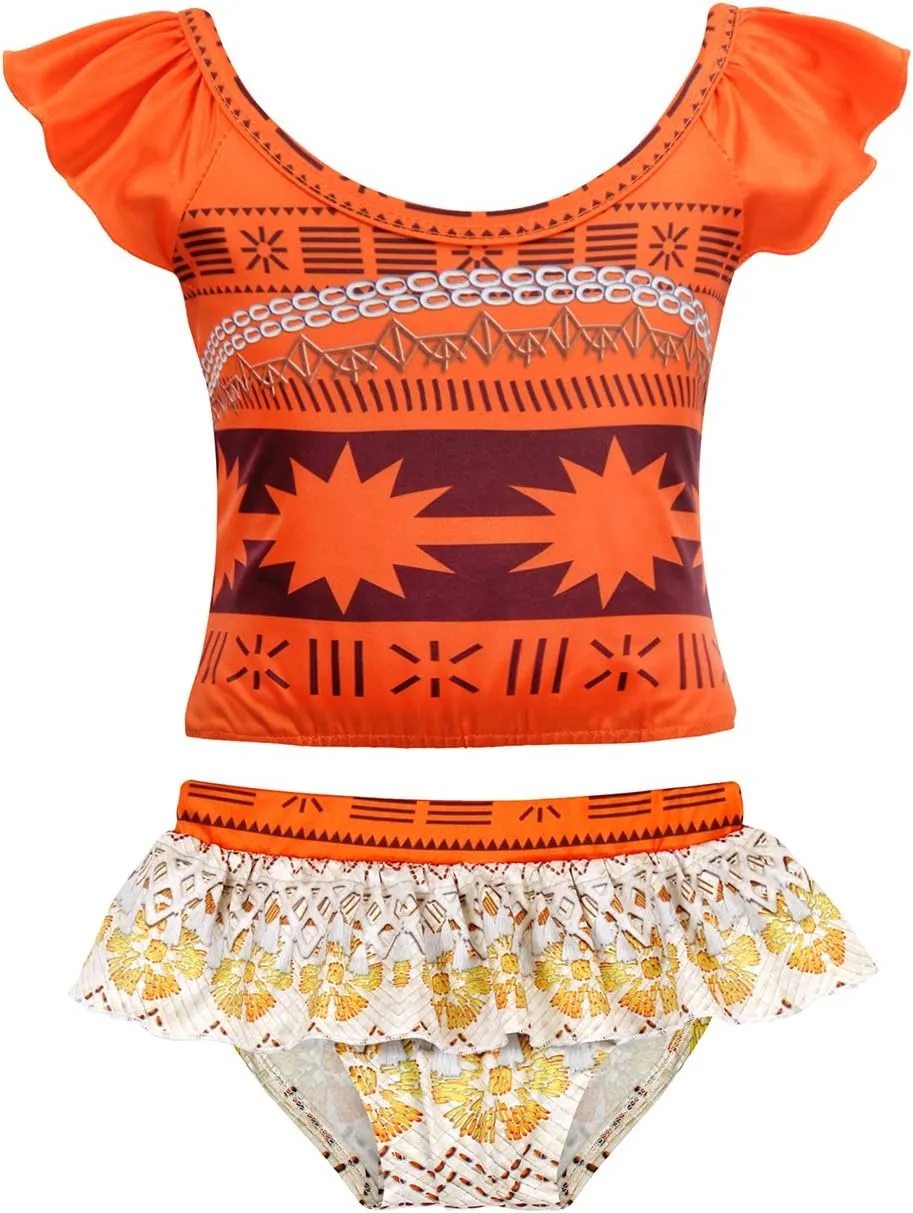 COTRIO Bathing Suit Girls Swimsuits Two-Pieces Bikini Swimming Suit Tankini Swimwear for Birthday Party