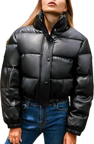 Cotton PU leather jacket jacket women short section warmth