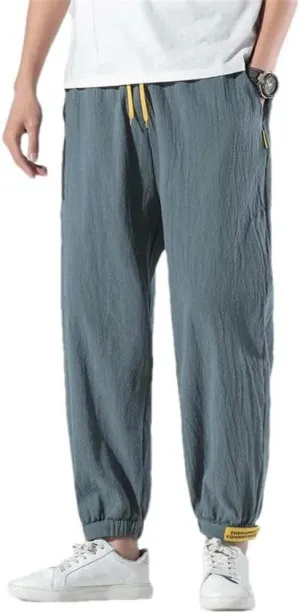 Cotton Summer Casual Pants Men's feet Trousers Harem Pants Men's Daily Versatile