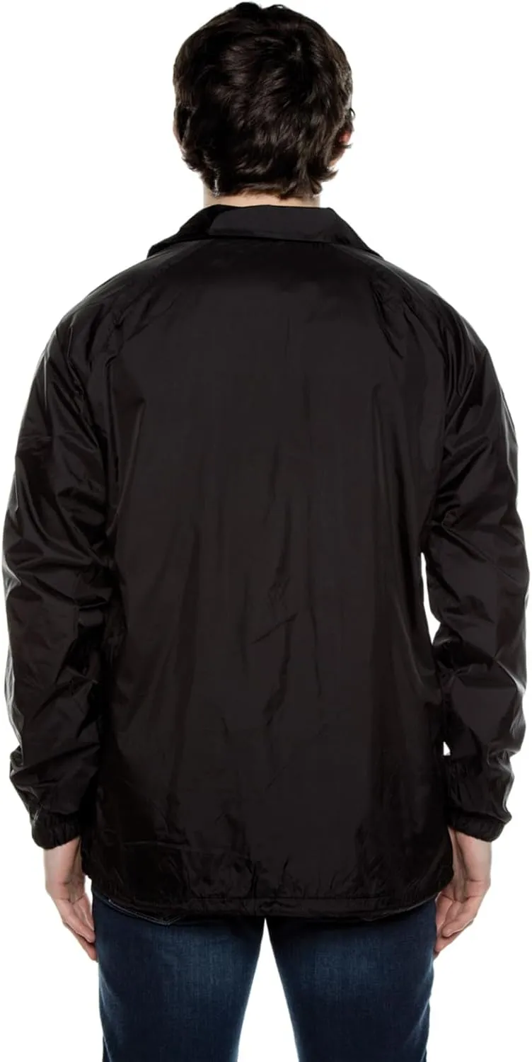 Cottonhood Coaches Jacket, Nylon Windbreaker for Men - Lightweight and Water-Resistant Coach Jacket