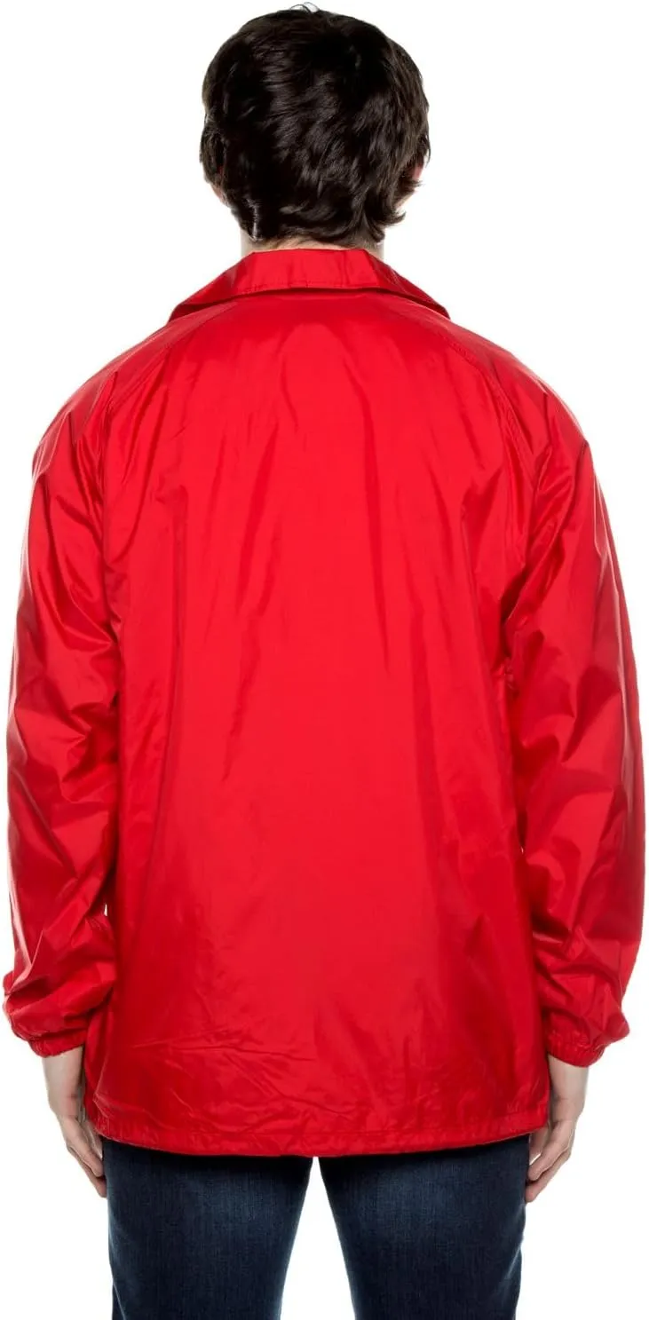 Cottonhood Coaches Jacket, Nylon Windbreaker for Men - Lightweight and Water-Resistant Coach Jacket