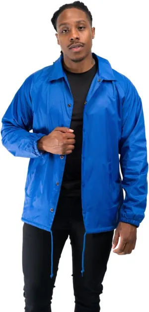 Cottonhood Coaches Jacket, Nylon Windbreaker for Men - Lightweight and Water-Resistant Coach Jacket