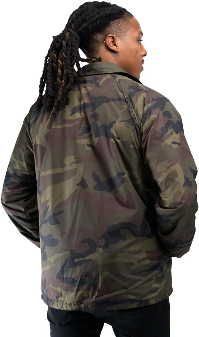 Cottonhood Coaches Jacket, Nylon Windbreaker for Men - Lightweight and Water-Resistant Coach Jacket