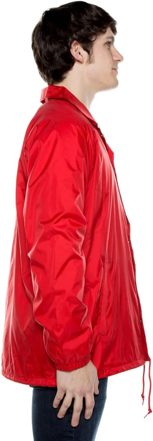 Cottonhood Coaches Jacket, Nylon Windbreaker for Men - Lightweight and Water-Resistant Coach Jacket
