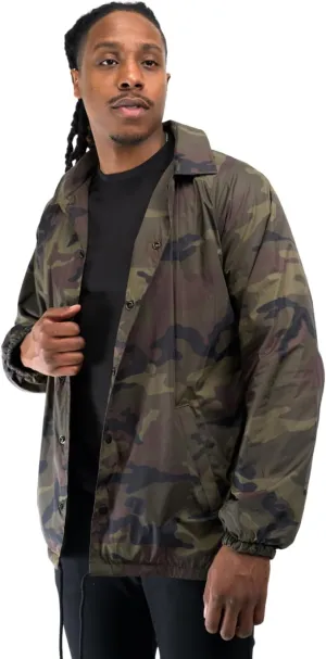 Cottonhood Coaches Jacket, Nylon Windbreaker for Men - Lightweight and Water-Resistant Coach Jacket