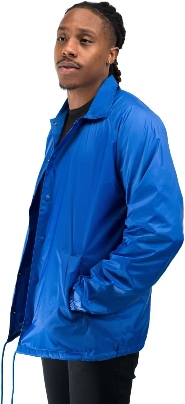 Cottonhood Coaches Jacket, Nylon Windbreaker for Men - Lightweight and Water-Resistant Coach Jacket