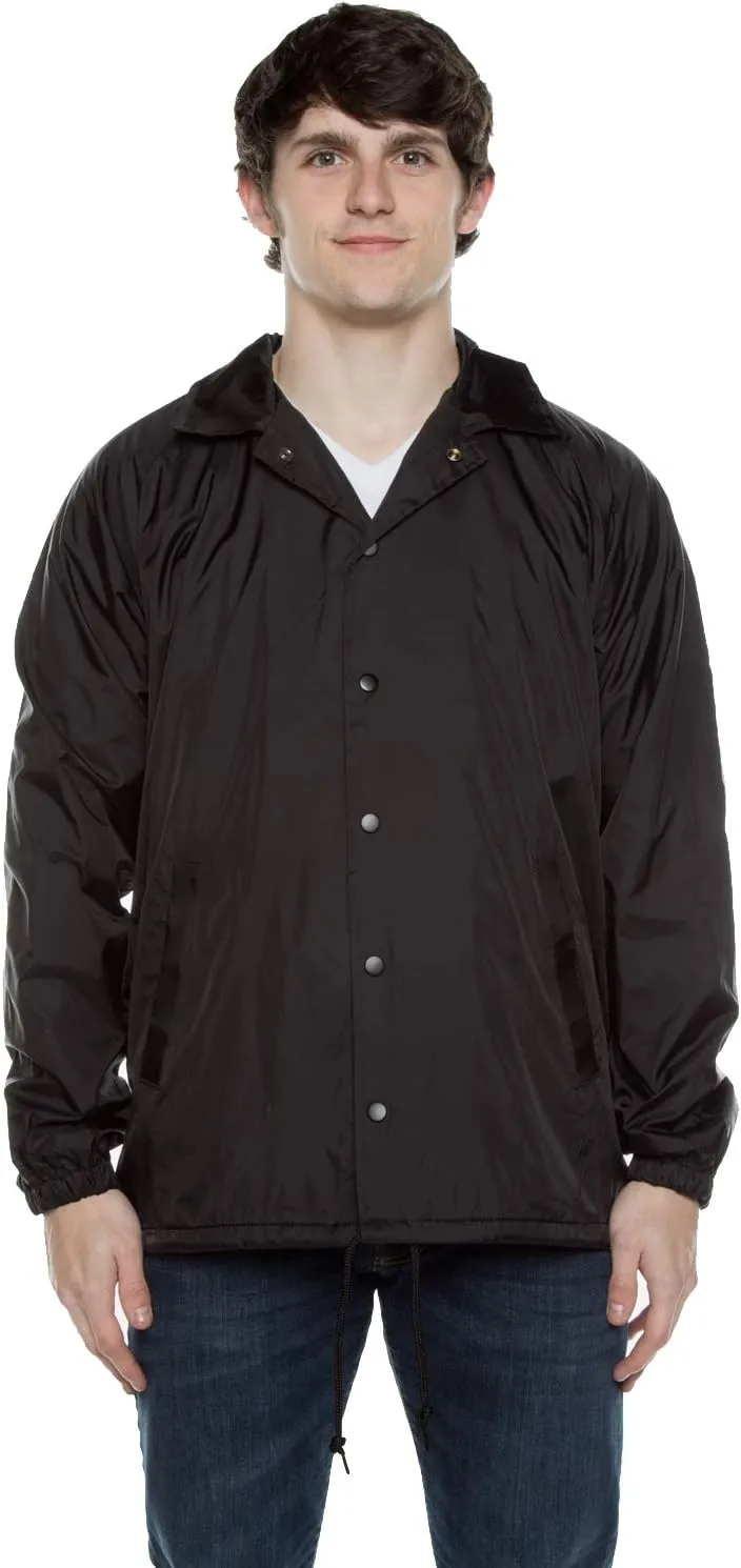 Cottonhood Coaches Jacket, Nylon Windbreaker for Men - Lightweight and Water-Resistant Coach Jacket