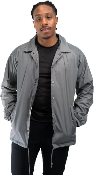 Cottonhood Coaches Jacket, Nylon Windbreaker for Men - Lightweight and Water-Resistant Coach Jacket