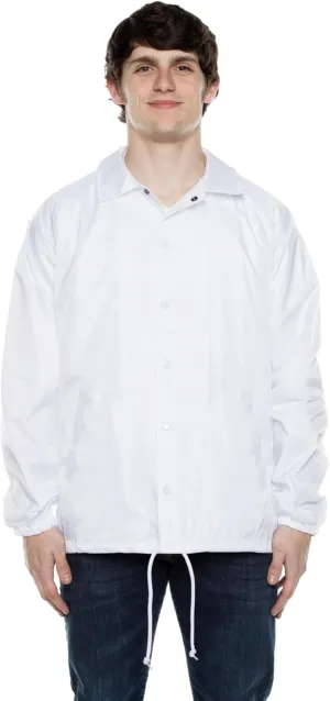 Cottonhood Coaches Jacket, Nylon Windbreaker for Men - Lightweight and Water-Resistant Coach Jacket