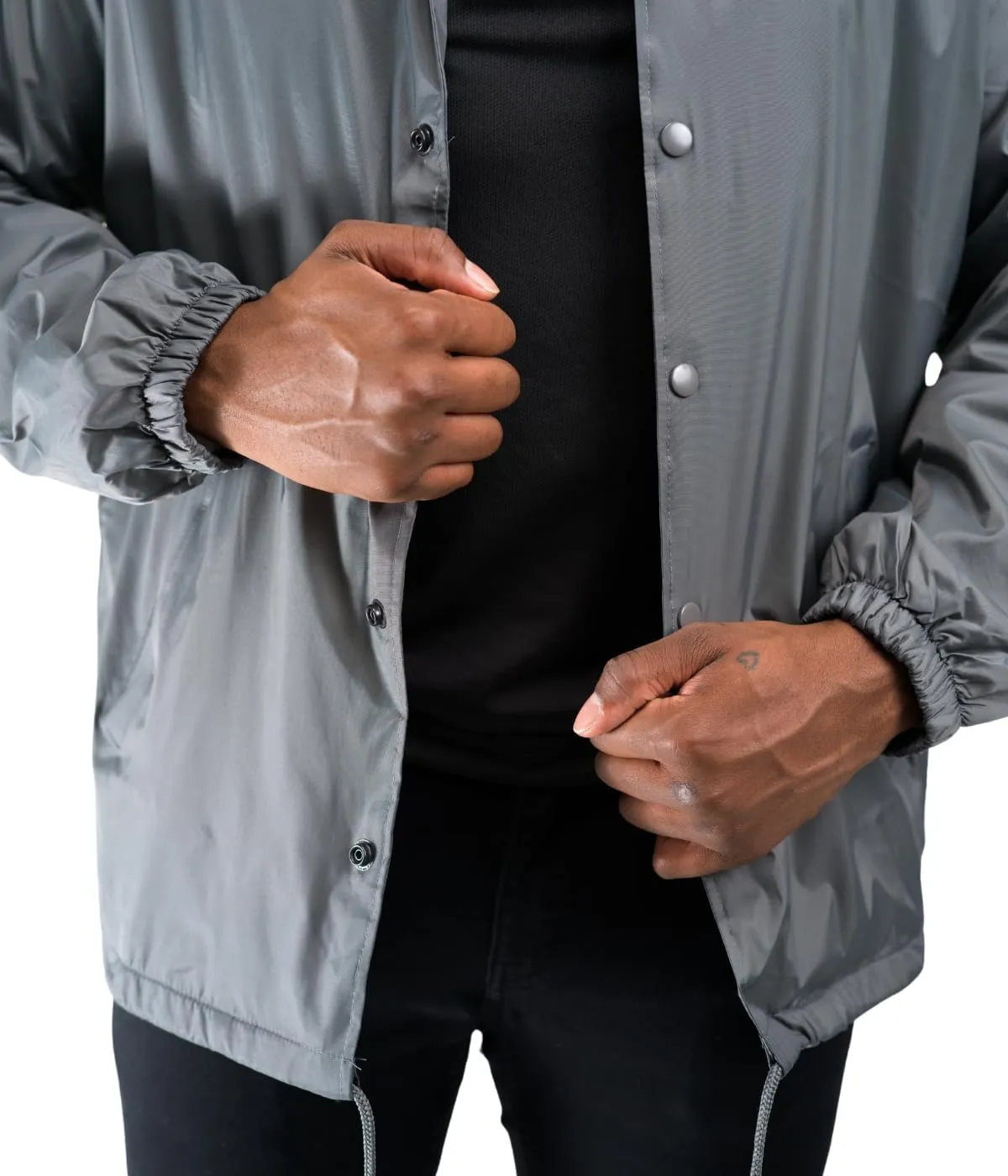Cottonhood Coaches Jacket, Nylon Windbreaker for Men - Lightweight and Water-Resistant Coach Jacket