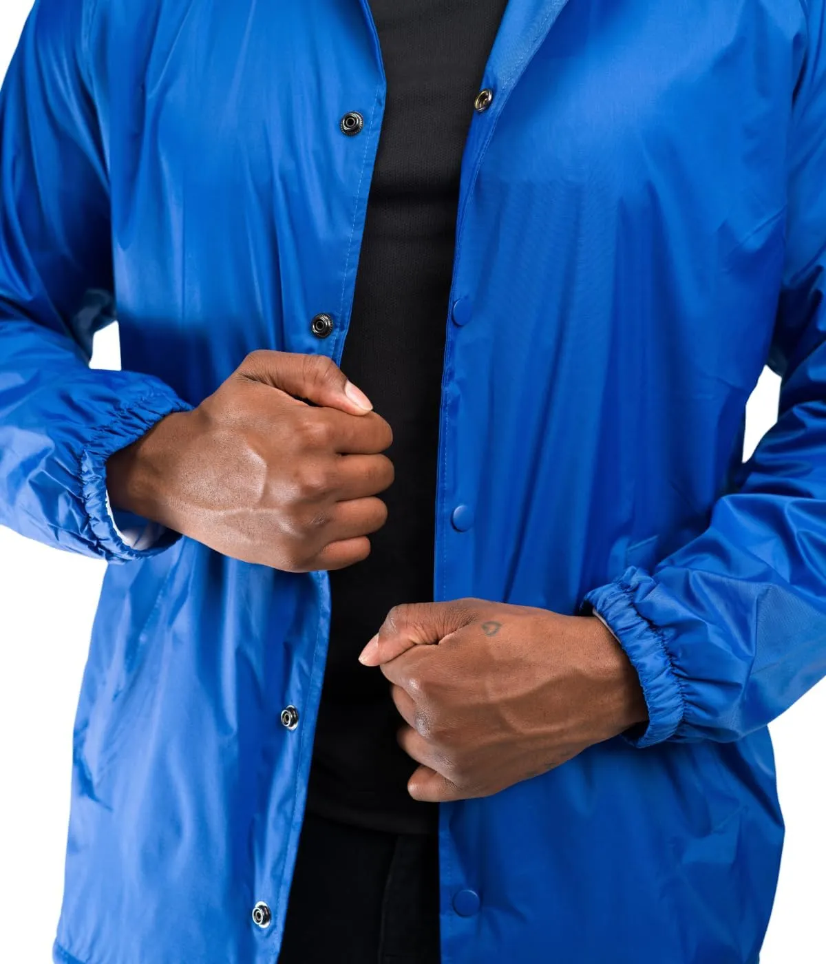 Cottonhood Coaches Jacket, Nylon Windbreaker for Men - Lightweight and Water-Resistant Coach Jacket