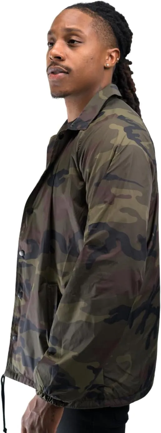 Cottonhood Coaches Jacket, Nylon Windbreaker for Men - Lightweight and Water-Resistant Coach Jacket