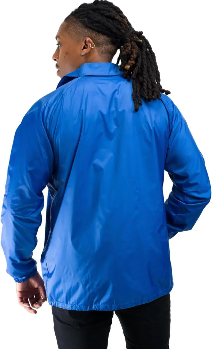 Cottonhood Coaches Jacket, Nylon Windbreaker for Men - Lightweight and Water-Resistant Coach Jacket