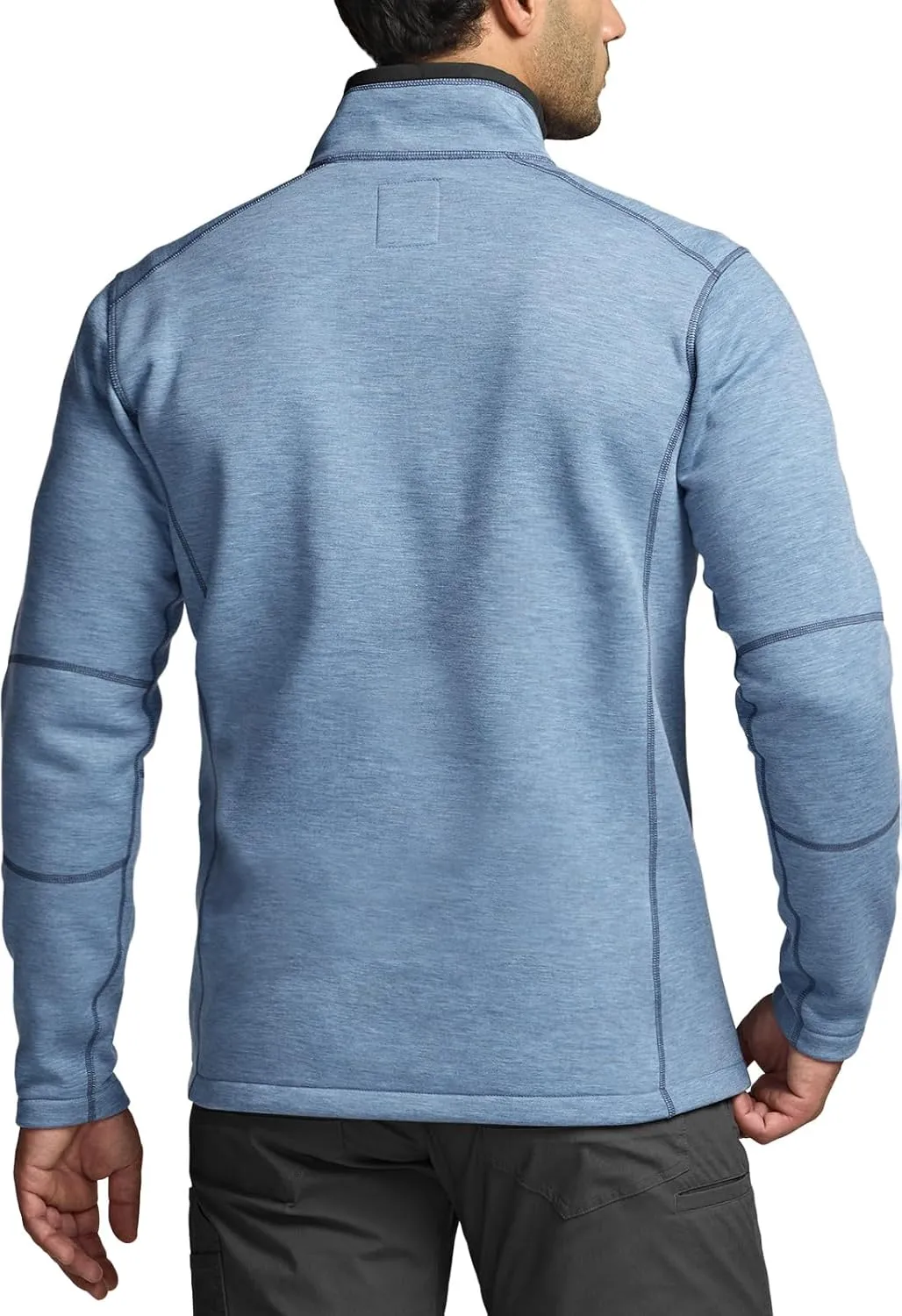 CQR Men's Thermal Fleece Quarter Zip Sweater, Outdoor Lightweight Long Sleeve Pullover, Casual Mock Neck Polo Sweaters