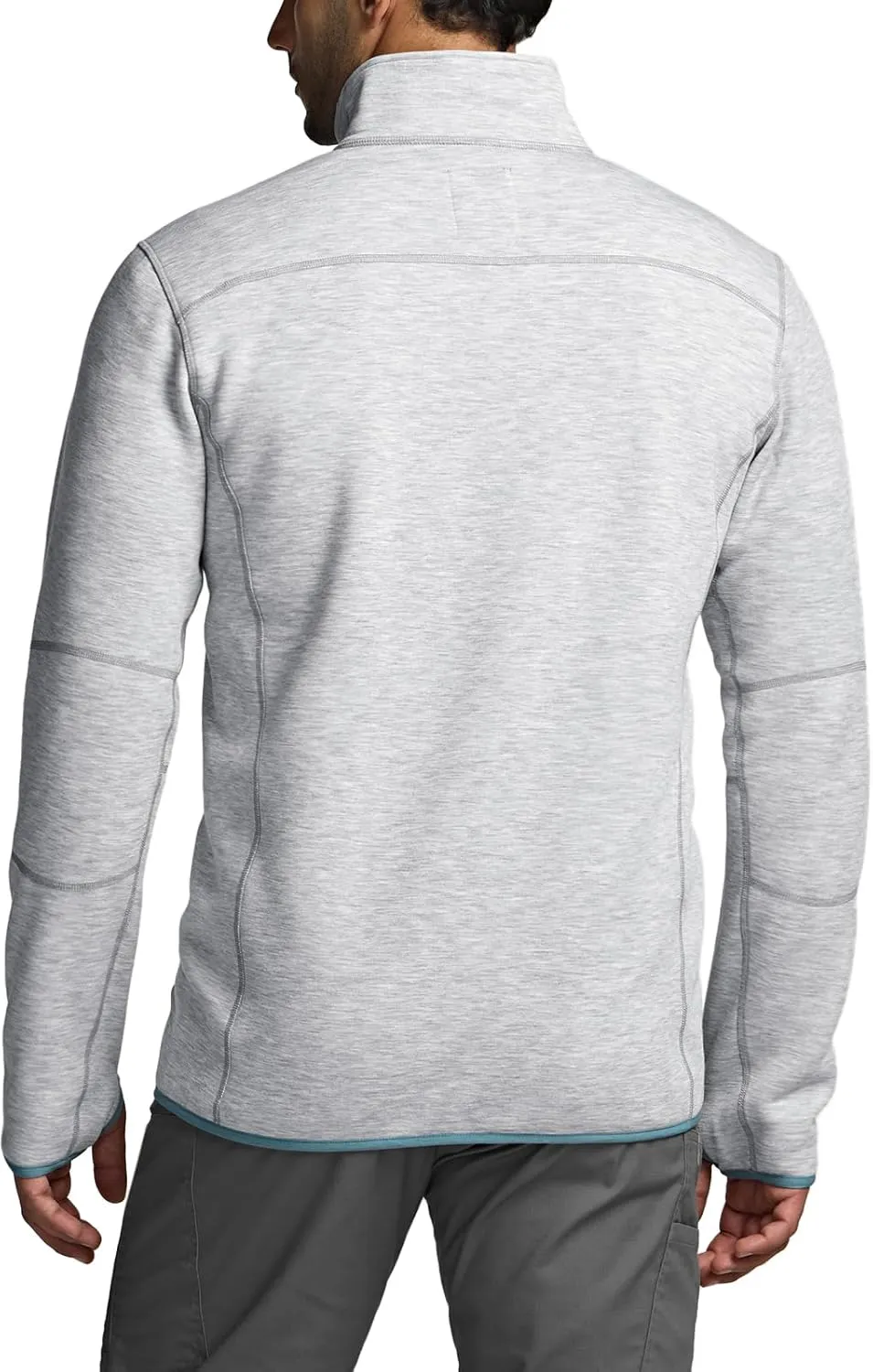 CQR Men's Thermal Fleece Quarter Zip Sweater, Outdoor Lightweight Long Sleeve Pullover, Casual Mock Neck Polo Sweaters