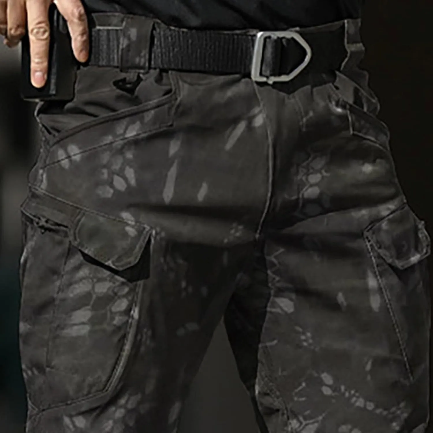 CRNTCEM Mens Camo Cargo Pants Straight Leg Army Combat Military Trousers Cotton Tactical Work Hunting Camouflage Pants