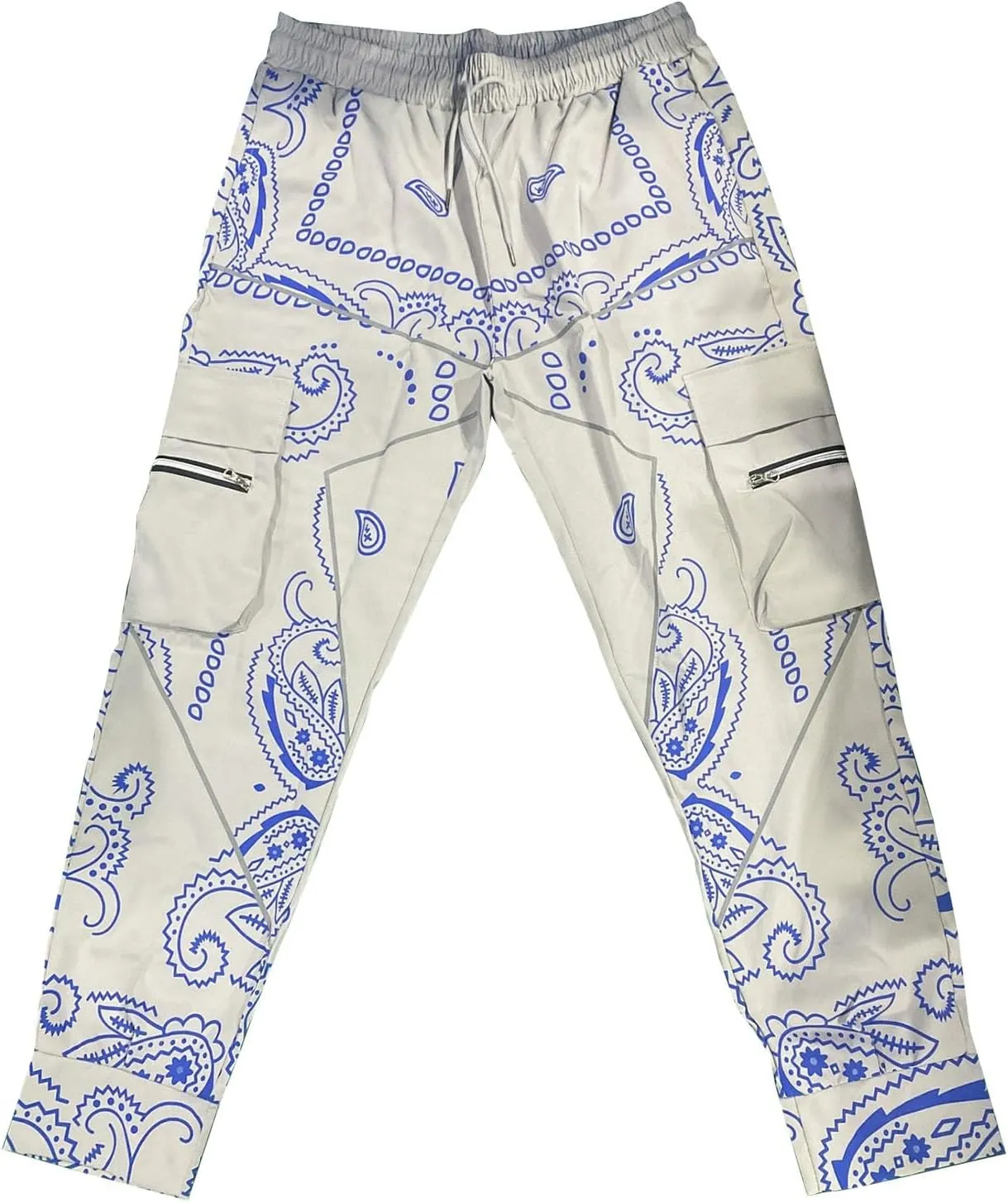 CRNTCEM Men's Casual Print Jogger Sweatpants Straight Leg Workout Running Cargo Pants Drawstring Cuffed Hippie Yoga Pants