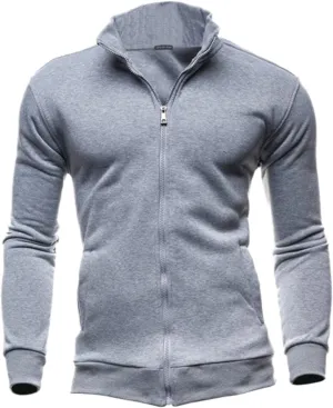 CRNTCEM Mens Full Zipper Jackets Lightweight Cozy Outdoor Hiking Casual Bomber Jackets Mock Neck Sport Tennis Golf Jacket