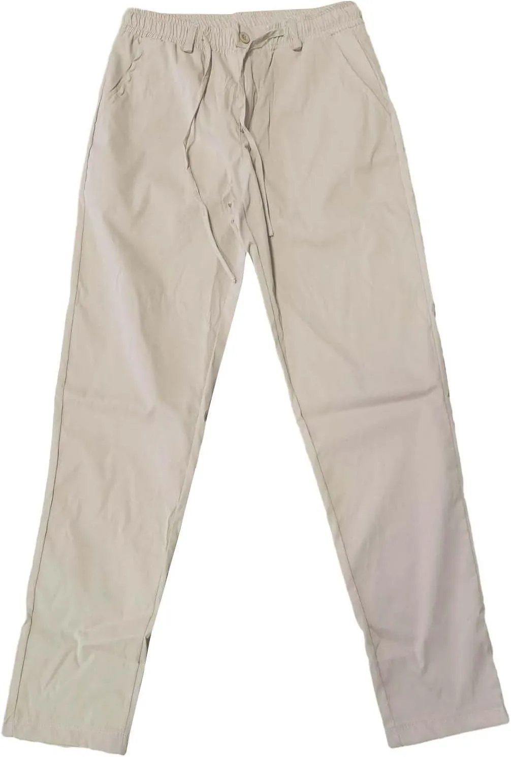 CRNTCEM Mens Tapered Leg Casual Pants Elastic Waist Chinos Cotton Joggers Outdoor Casual Anckle Athletic Work Formal Pant