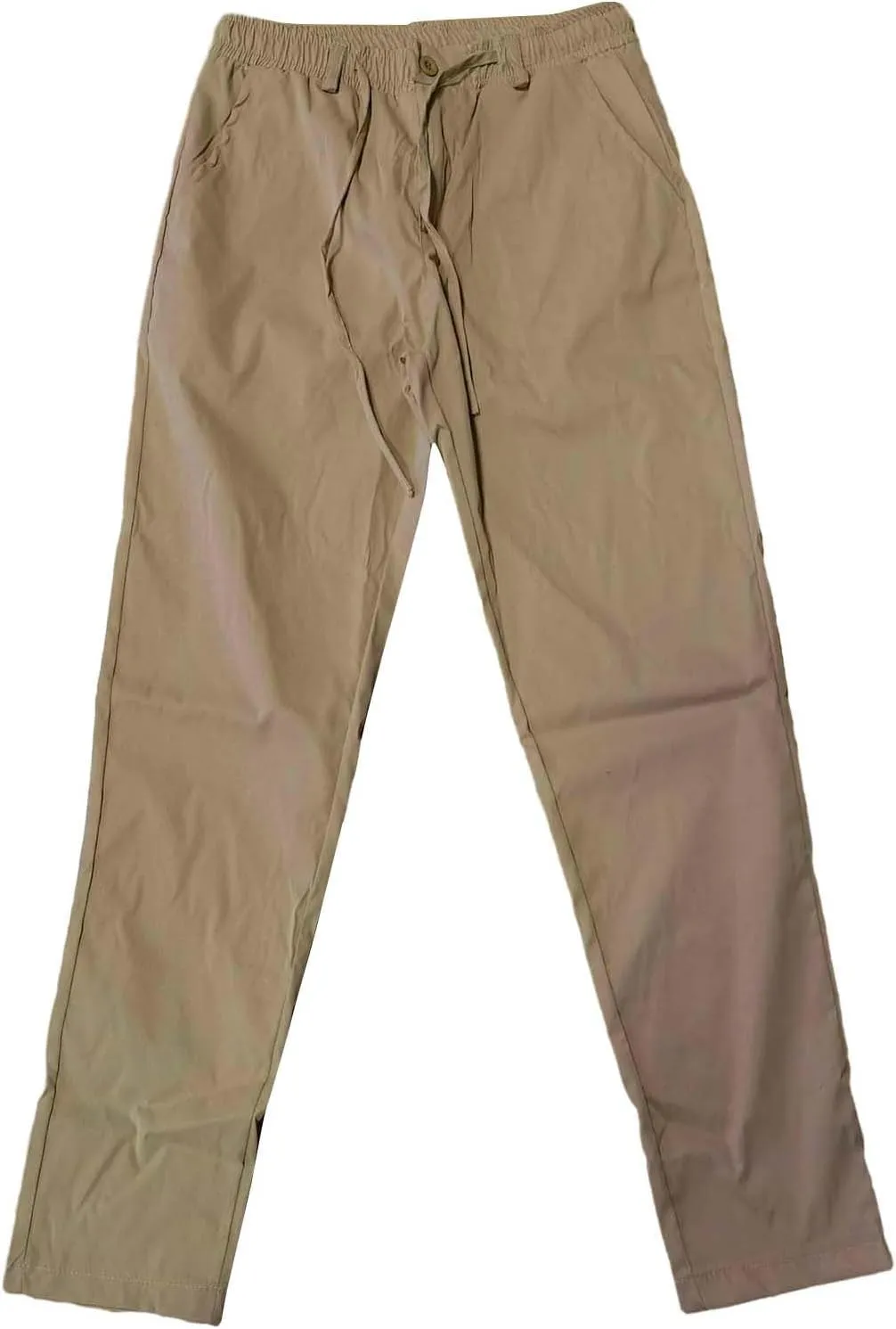 CRNTCEM Mens Tapered Leg Casual Pants Elastic Waist Chinos Cotton Joggers Outdoor Casual Anckle Athletic Work Formal Pant