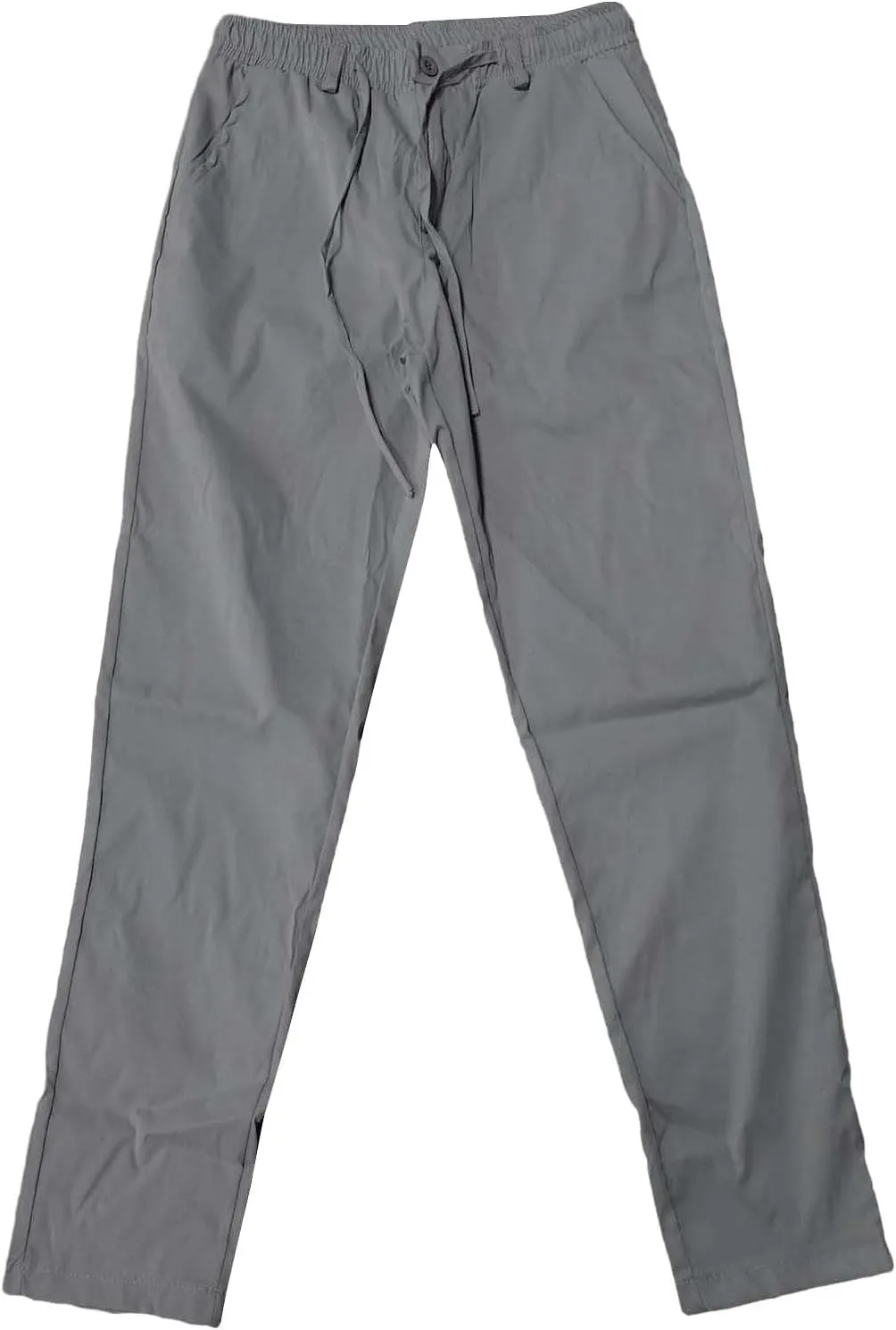 CRNTCEM Mens Tapered Leg Casual Pants Elastic Waist Chinos Cotton Joggers Outdoor Casual Anckle Athletic Work Formal Pant